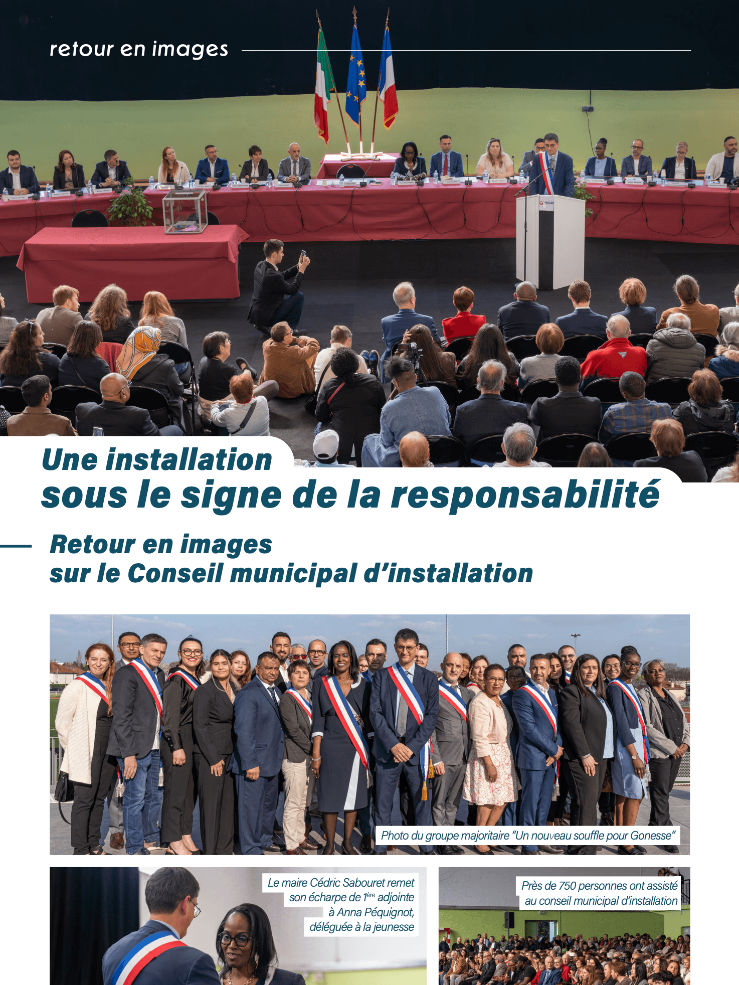 Extrait du journal magazine de la ville "Le Gonessien" avec les photos réalisés lors des évenements de la ville. Photographie d'événements professionnels, institutionnels et culturels à Paris et banlieue.